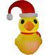 2m/6.56ft Inflatable Christmas Decoration Inflatable Yellow Duck With Led Lights