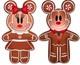 3.5 Ft Disney Mickey & Minnie Mouse As Gingerbread Kids Airblown Yard Inflatable