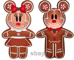 3.5 Ft Disney Mickey & Minnie Mouse As Gingerbread Kids Airblown Yard Inflatable 3.5 Ft Disney Mickey & Minnie Mouse As Gingerbread Kids Airblown Yard Inflatable