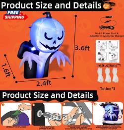 3.6 Ft Halloween Trunk or Treat Inflatable Car Decorations Kit, Blow up Pumpkin 3.6 Ft Halloween Trunk or Treat Inflatable Car Decorations Kit, Blow up Pumpkin