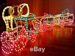 3 Dimensional Christmas Rope Light Train Xmas Decoration Light Sculpture RARE