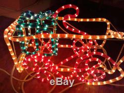 3 Dimensional Christmas Rope Light Train Xmas Decoration Light Sculpture RARE