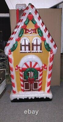 3 Feet Tall New Gingerbread House Blow Mold Holiday Time Christmas Light Up BIG