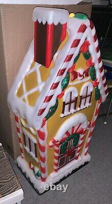 3 Feet Tall New Gingerbread House Blow Mold Holiday Time Christmas Light Up BIG