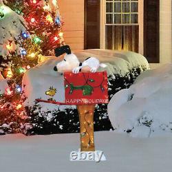 3 Ft Peanuts Snoopy & Woodstock Lighted Christmas Holiday Yard Outdoor Decor