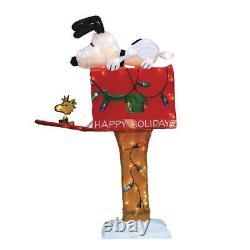 3 Ft Peanuts Snoopy & Woodstock Lighted Christmas Holiday Yard Outdoor Decor