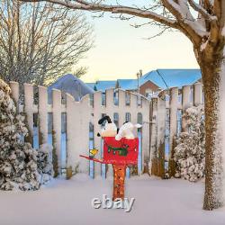 3 Ft Peanuts Snoopy & Woodstock Lighted Christmas Holiday Yard Outdoor Decor