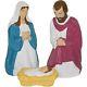 3 Pc Color Nativity Set 28 Blow Mold Mary Joseph Yard Jesus Plastic