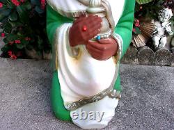 3 Pc WISE MEN Blow Mold Christmas Yard Vintage Nativity Magi King HUGE 35PickUP