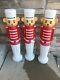 3 Soldier Bear Teddy Bear Blow Mold Union! Lighted Christmas Decoration 32