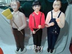 3 Stooges blow mold Larry Curly and Moe Yard decoration Lighted Featherstone