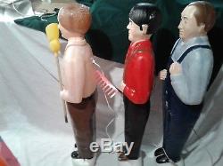 3 Stooges blow mold Larry Curly and Moe Yard decoration Lighted Featherstone