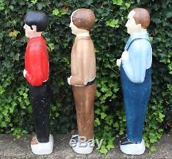 3 Three Stooges 40 Blow Molds Union Featherstone Christmas Lawn Decor 1999 Rare