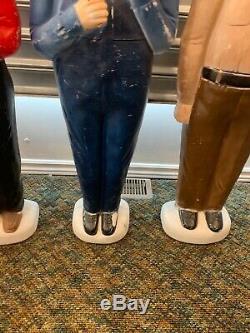 3 Three Stooges Larry, Curly and Moe Don Featherstone Union Blowmold Used Rare