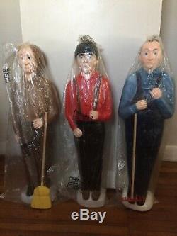 3 Three stooges blow mold Larry, Curly, Moe Don Featherstone Blowmold Excellent