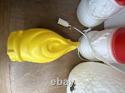 3 Vintage EMPIRE Tarburo Union Products Christmas Candles Lighted Blow Mold