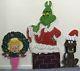 3 Piece Grinch Max Cindy Lou Who Whoville Wreath Christmas Yard Art Decoration