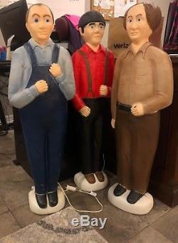 3 stooges blow mold-Larry, Curly and Moe