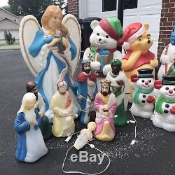 30 Christmas Blow Molds Santa Mickey Nativity Snowman Winnie And More