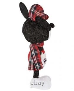 30 Christmas Mickey, Minnie? Mouse & Snowman Lighted Tinsel Yard Decor 3 Piece