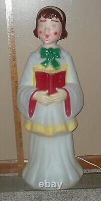 30 Empire Christmas Caroler Choir Chorus Singing GIRL Blow Mold Vintage