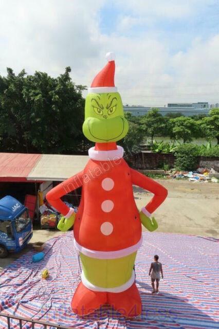 30ft Inflatable Christmas Grinch Xmas Holiday Decoration Withfan In Stock In U. S