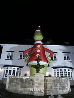 30FT Inflatable Christmas Grinch Xmas Holiday Decoration WithFan In Stock in U. S