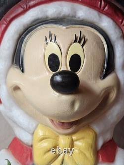 33 1/2 DISNEY-Mickey and Minnie Mouse Blow Molds Christmas Santas Best- Vintage 33 1/2 DISNEY-Mickey and Minnie Mouse Blow Molds Christmas Santas Best- Vintage