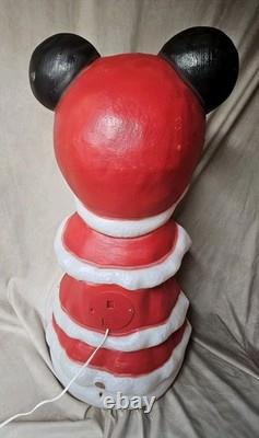 33 1/2 DISNEY-Mickey and Minnie Mouse Blow Molds Christmas Santas Best- Vintage 33 1/2 DISNEY-Mickey and Minnie Mouse Blow Molds Christmas Santas Best- Vintage