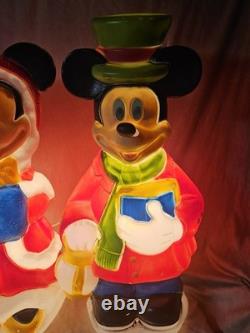 33 1/2 DISNEY-Mickey and Minnie Mouse Blow Molds Christmas Santas Best- Vintage 33 1/2 DISNEY-Mickey and Minnie Mouse Blow Molds Christmas Santas Best- Vintage