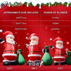 33Ft Giant Premium Christmas Inflatable Santa Claus For Outdoor Holiday Decor