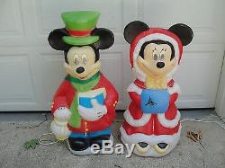 34 Disney Mickey & Minnie Mouse Lighted Christmas Outdoor Blow Mold Yard Decor