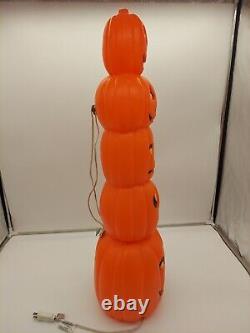 34 Don Featherstone Stacking Pumpkins Totem Pole Blow Mold Tested Mint W Cord