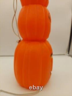 34 Don Featherstone Stacking Pumpkins Totem Pole Blow Mold Tested Mint W Cord