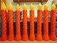 35 Union Blow Mold Christmas Candles Light Up Yard Decor Lot Of 8 Lawn Art Vtg