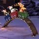 4.6' Christmas Snowman, Moose, Penguin On Lighted Roller Coaster Yard Decor