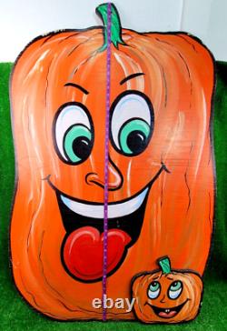 4 FEET TALL Vintage Pumpkin Farm Patch Sign Outdoor Decoration Hand Painted