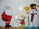4-pc. Set. Frosty The Snowma, Girl, Rabbit, & Santa Clause Christmas Yard Art