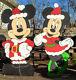 4 Pc Mickey Mouse, Minnie Mouse, Goofy And Pluto Christmas Yard Decoration