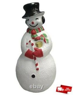 40 Snowman Blow Mold Plastic Indoor Outdoor Patio Yard Colorful Decor with Hat