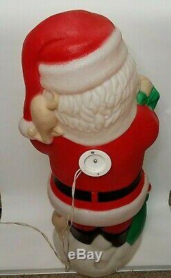 42 Lighted Blow Mold Santa With Puppies Christmas Decor FREE SHIPPING HTF