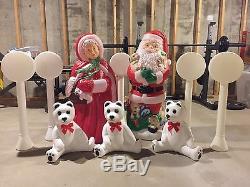 42 PIECE LOT Blowmold Christmas Halloween Plastic Lawn Ornaments Santa's Best