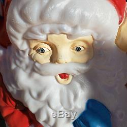 42 Santa's Best Santa Christmas Blow Mold Lighted Yard Decor Saint Nick Toy VTG