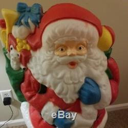 42 Santa's Best Santa Christmas Blow Mold Yard Decor Saint Nick Toy Vtg Rare