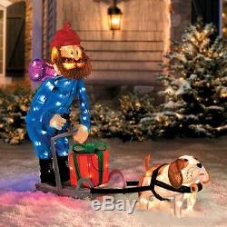 42 Yukon Cornelius Dog Sleigh Scene Christmas Decoration