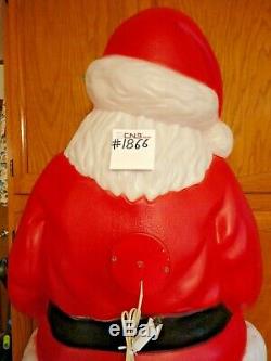 43 Empire Santa Claus Puppy Christmas Blow Mold Light Yard Decor Saint Nick Vtg