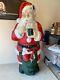 46 Christmas Poloron Whispering Santa Lighted Blow Mold Yard Decoration