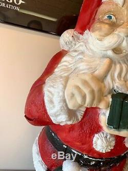 46 Christmas Poloron Whispering Santa Lighted Blow Mold Yard Decoration