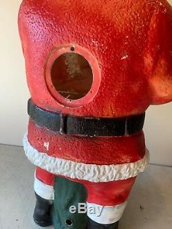 46 Christmas Poloron Whispering Santa Lighted Blow Mold Yard Decoration
