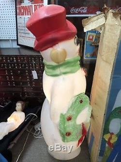 46 EMPIRE Large Snowman Frosty Christmas Blow Mold Light Yard Decor